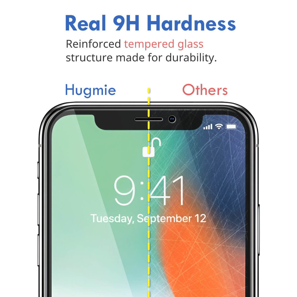 2x Hugmie iPhone 11 Pro/X/XS Full Coverage Screen Protector