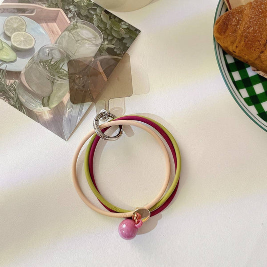 3 in 1 Universal Silicone Phone Wrist Lanyard With Bell - Hugmie