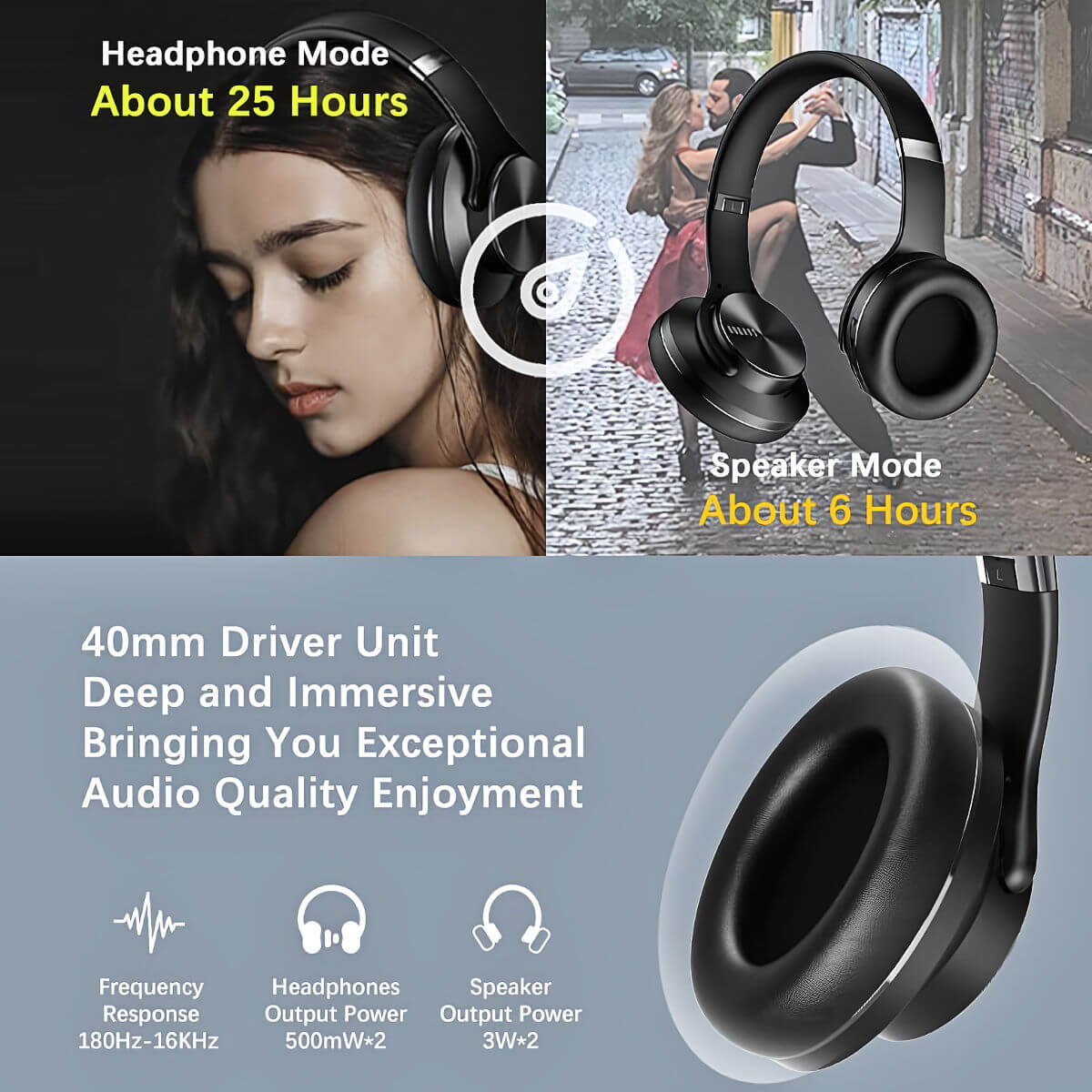 DOQAUS VOGUE 5 Bluetooth Headphones - Hugmie