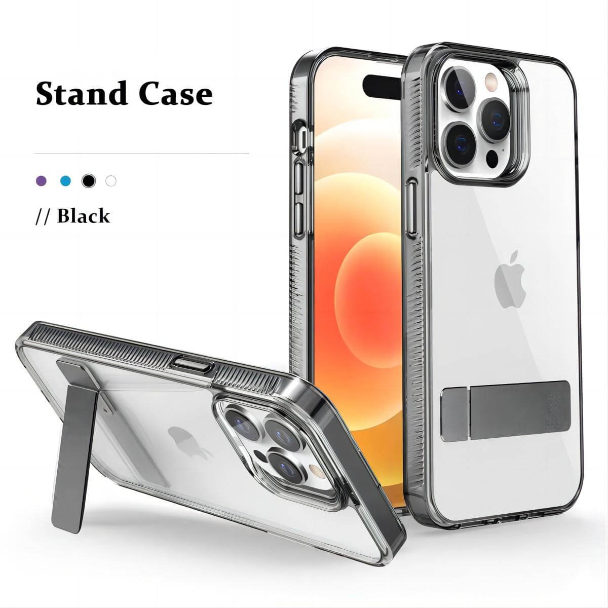 iPhone 13 Pro/13 Pro Max Stand Case Crystal Clear | Hugmie