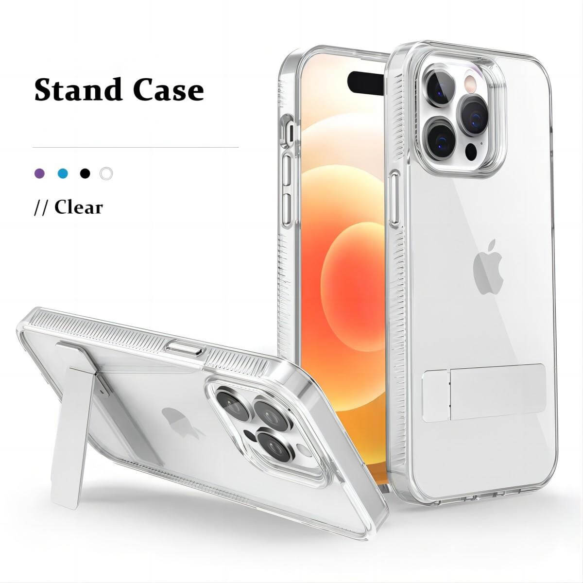 iPhone 13 Pro/13 Pro Max Stand Case Crystal Clear | Hugmie