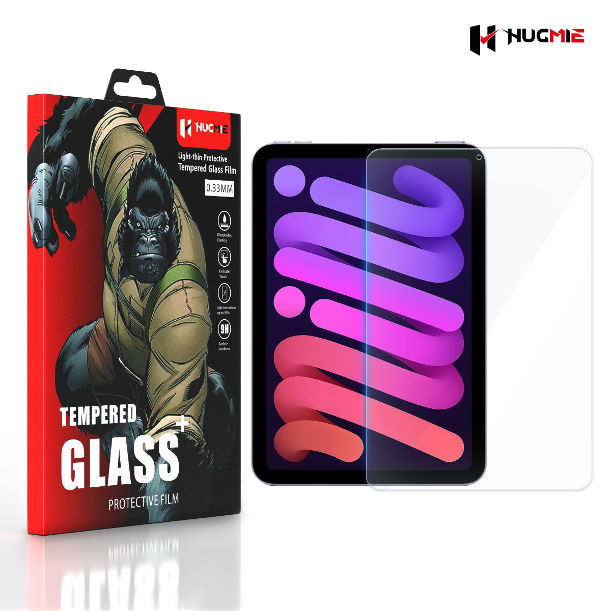 2 Pack iPad Mini 6 Screen Protector Glass | Hugmie