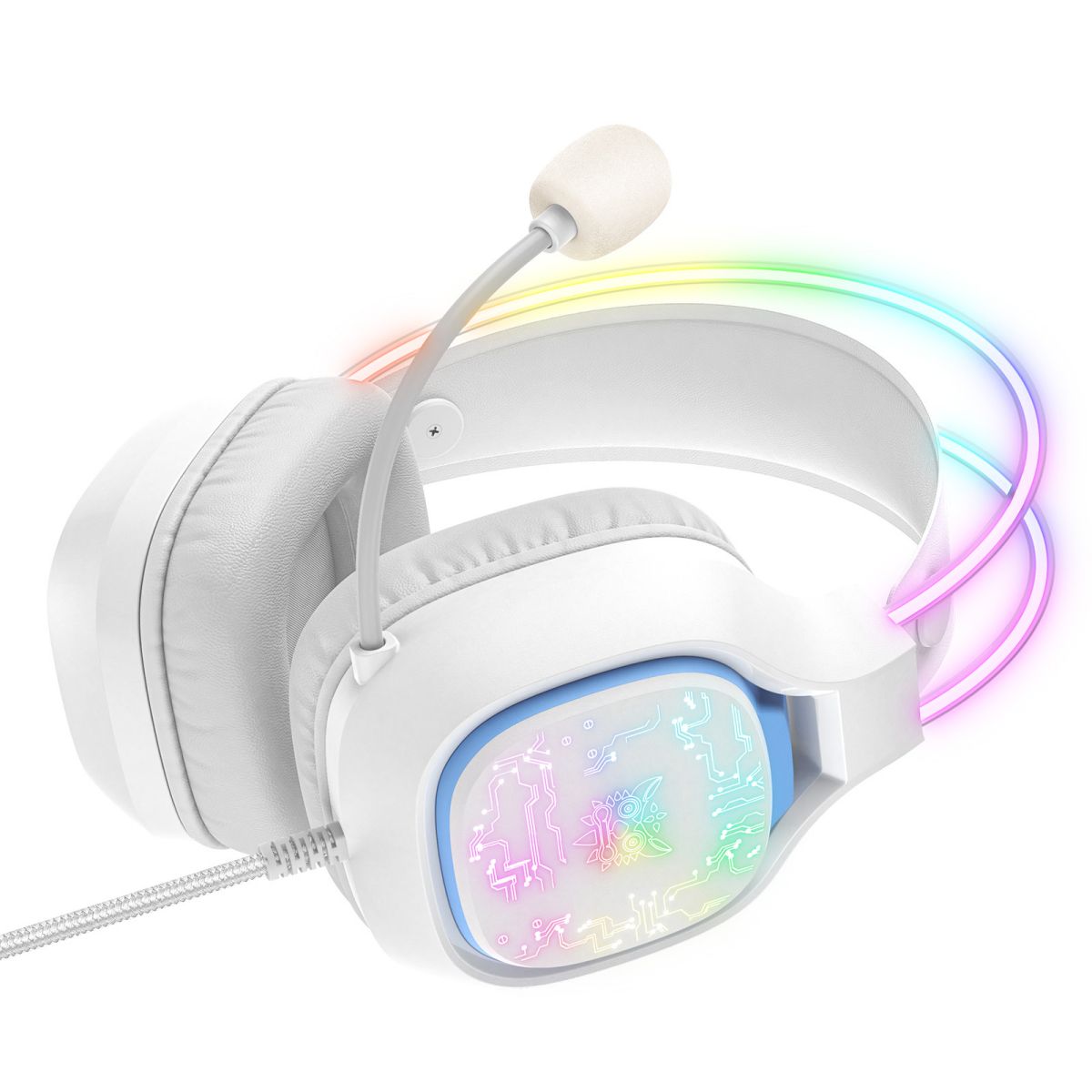ONIKUMA X22 Wired Gaming Headphones White - Hugmie