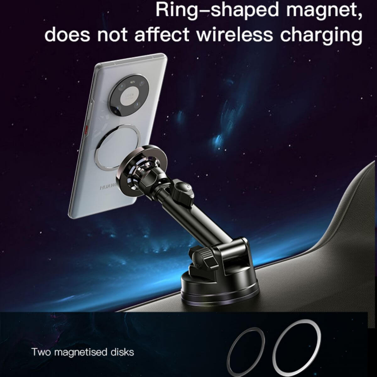 YESIDO C158 2 In 1 Magnetic Ring Car Phone Holder - Hugmie