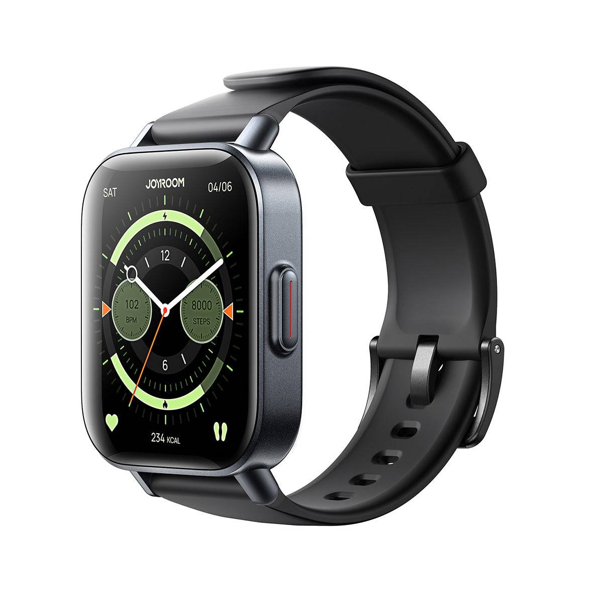 JOYROOM JR-FT3S Smart Watch with a sleek black design, HD display, and health tracking features. Supports Bluetooth calling and 93+ sports modes.