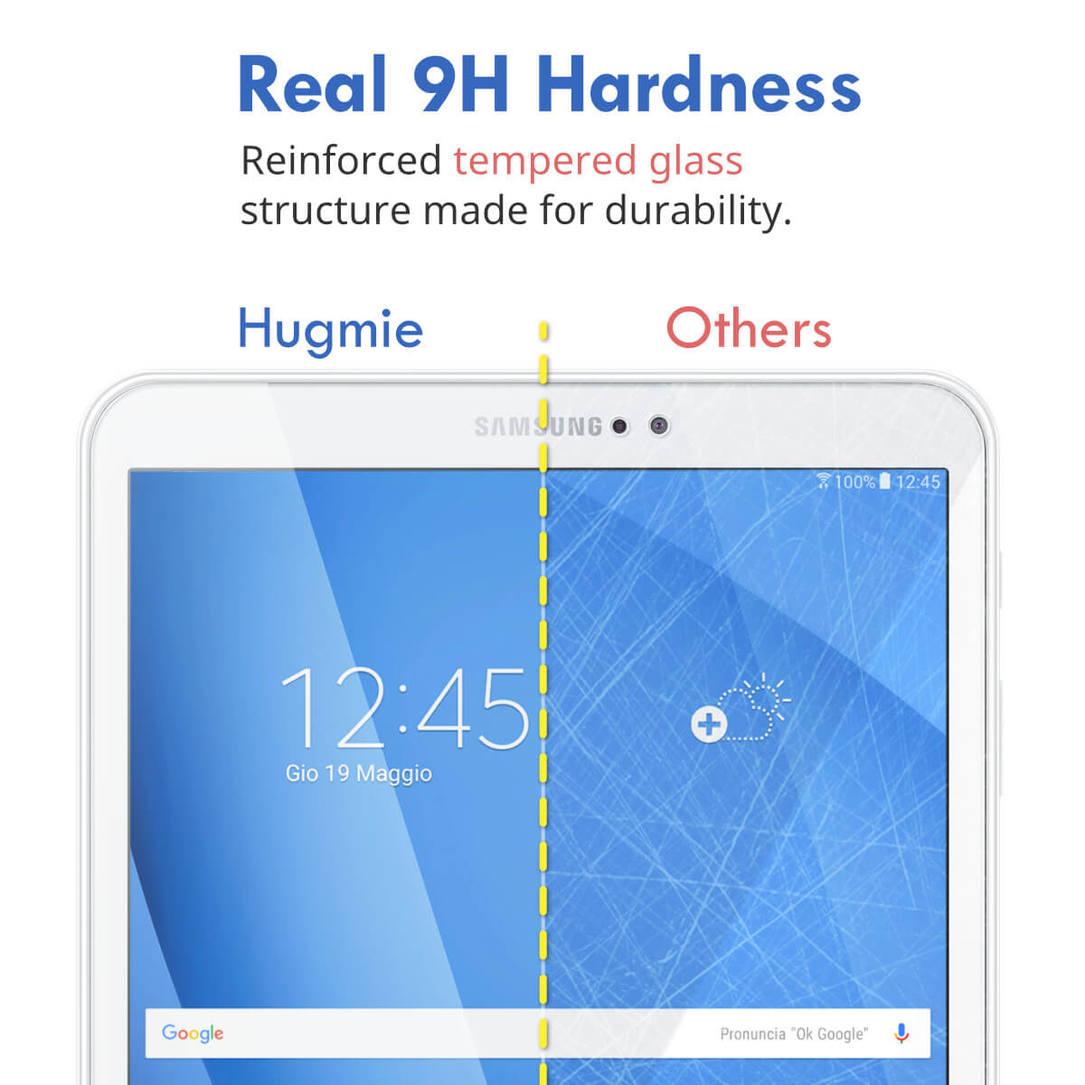 2x Samsung Tab T580 Glass Screen Protector | Hugmie