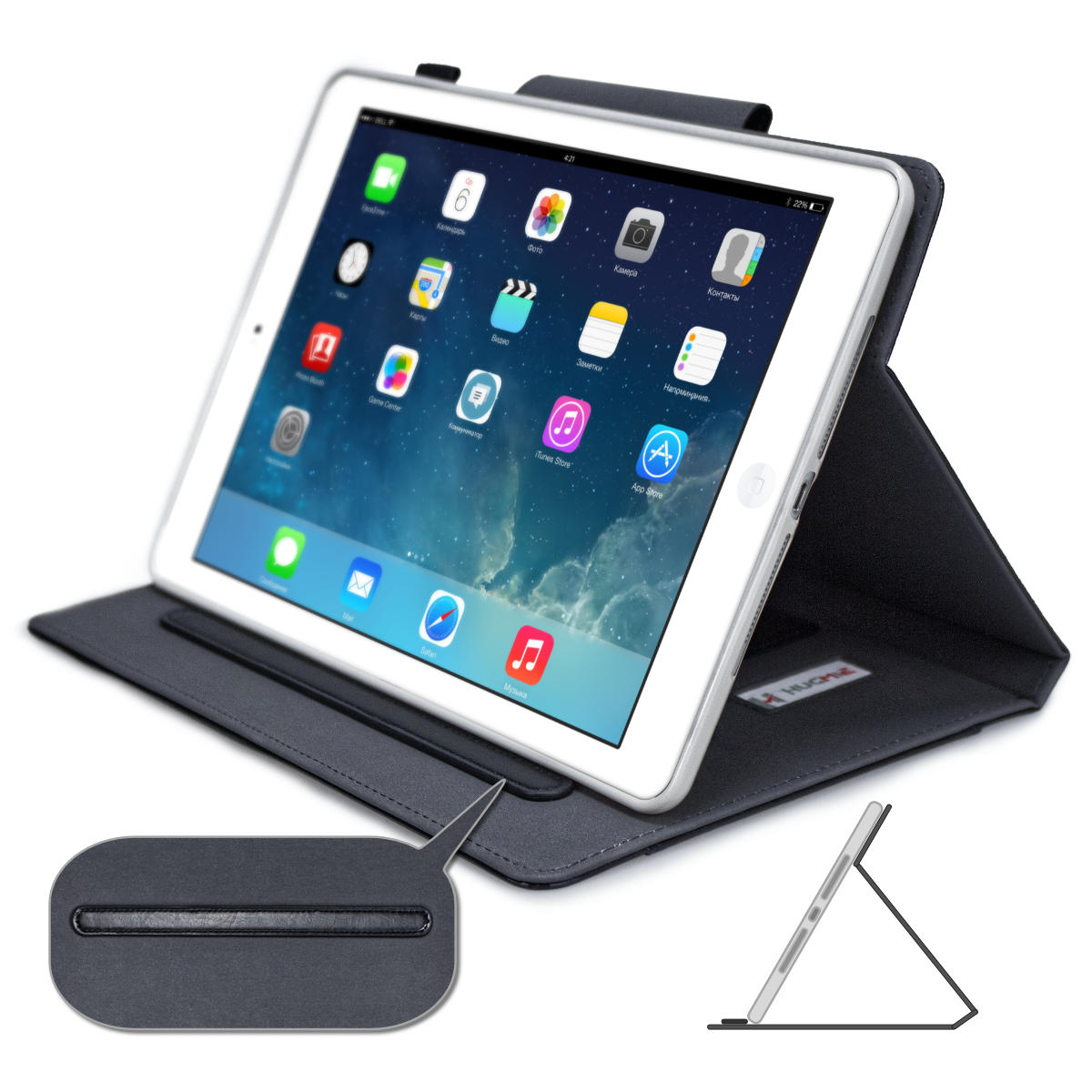 iPad Mini 6 Leather Folio Case Sensation Series | Hugmie