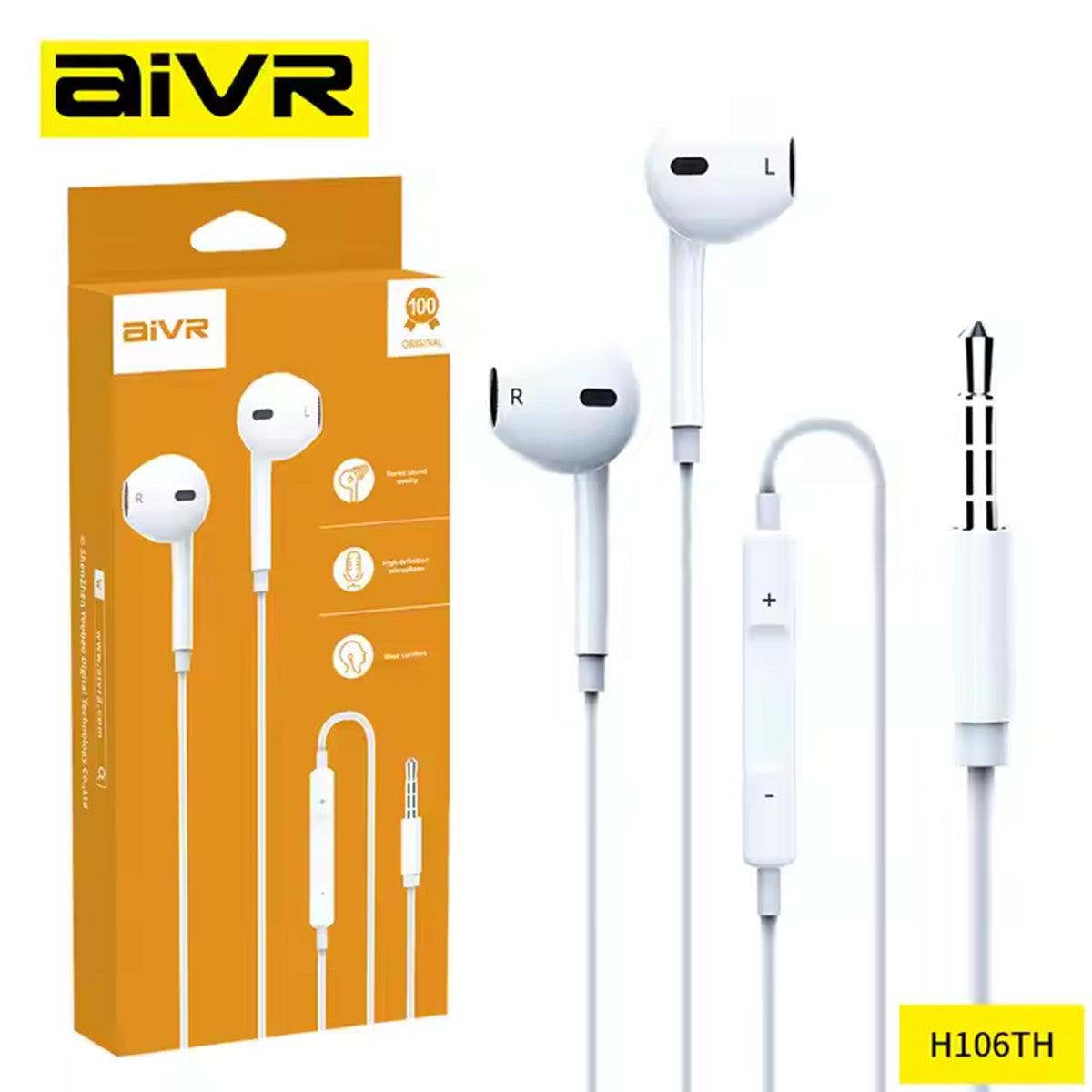 AIVR H106 Wired In-ear Headphones - Hugmie