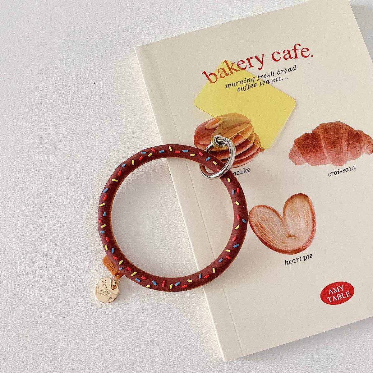 Cute Donut Universal Silicone Phone Wrist Lanyard - Hugmie