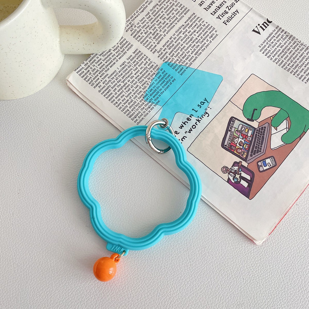 Colorful Wavy Hoop Universal Silicone Phone Wrist Lanyard - Hugmie