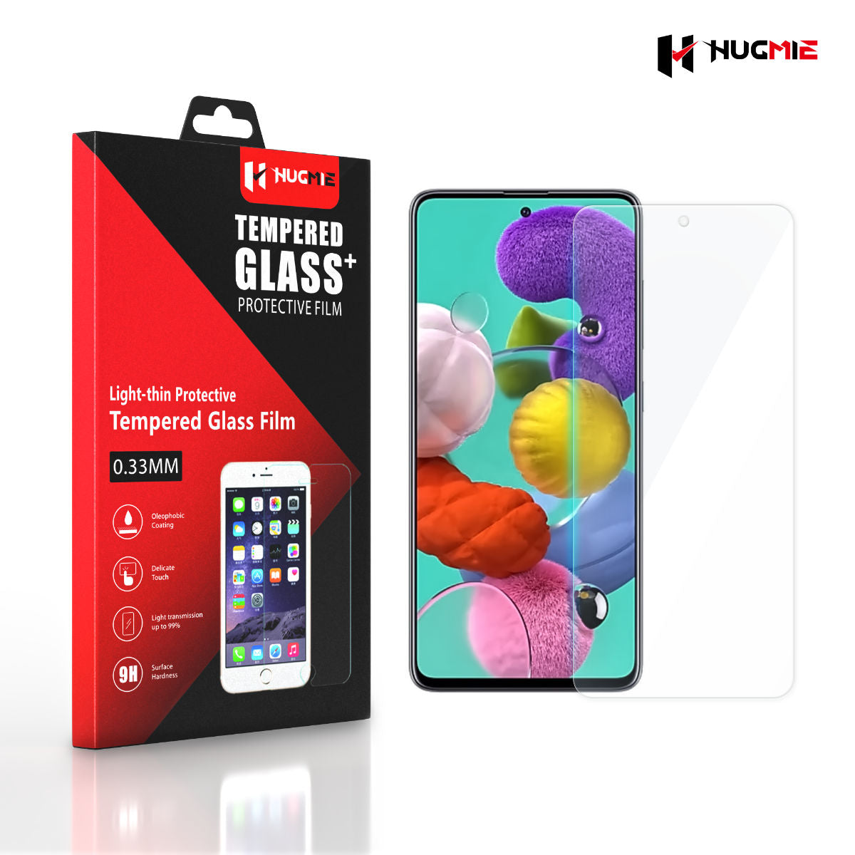 2 Pack Hugmie Samsung Galaxy A51 Glass Screen Protector