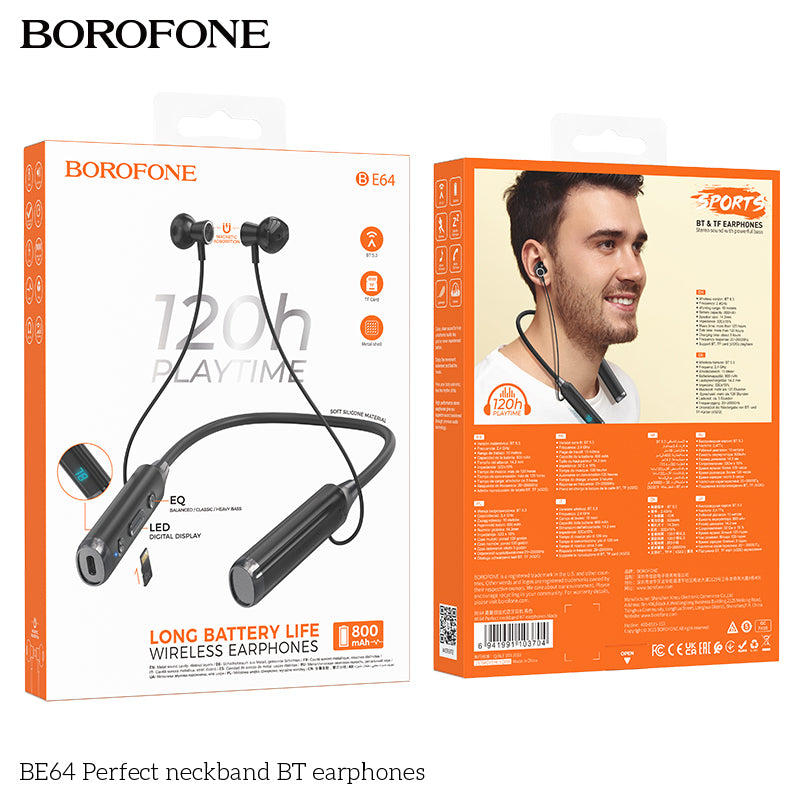 BOROFONE BE64 Perfect Neckband Bluetooth Earphones