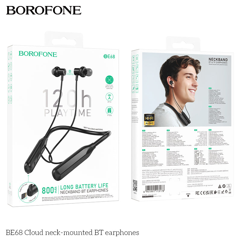 BOROFONE BE68 Cloud Neck-Mounted Bluetooth Earphones