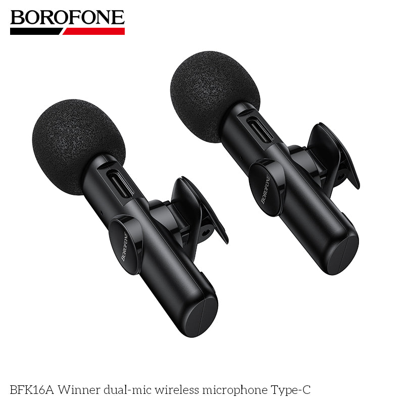 BOROFONE BFK16A Dual-Mic Winner Wireless Microphone Type-C
