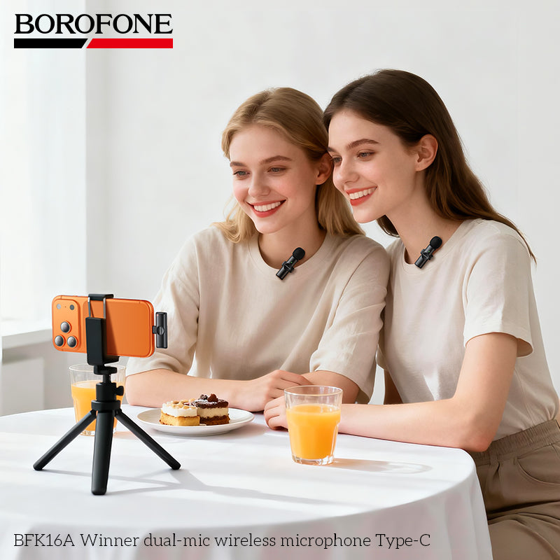 BOROFONE BFK16A Dual-Mic Winner Wireless Microphone Type-C