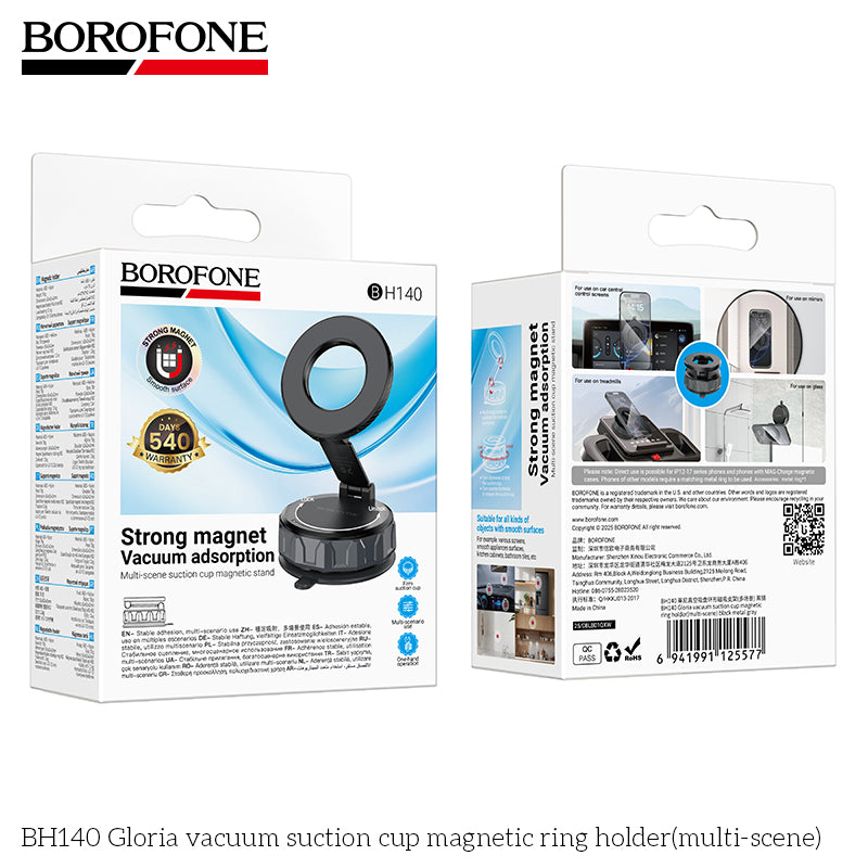 BOROFONE BH140 Gloria Vacuum Suction Cup Magnetic Phone Holder