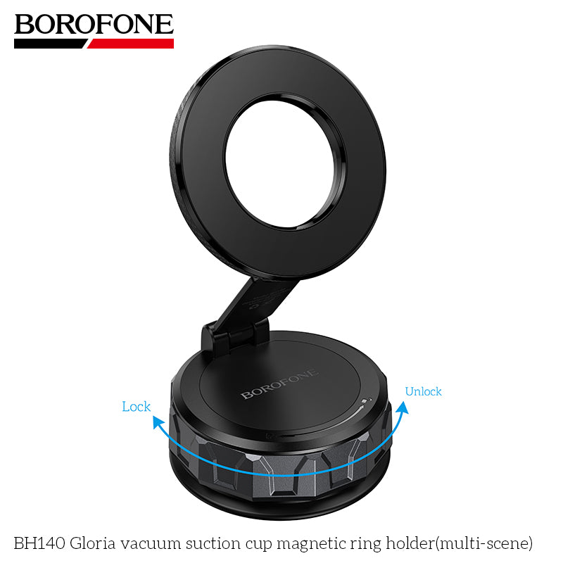 BOROFONE BH140 Gloria Vacuum Suction Cup Magnetic Phone Holder