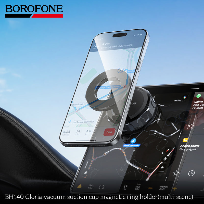 BOROFONE BH140 Gloria Vacuum Suction Cup Magnetic Phone Holder