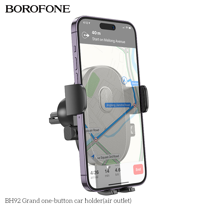 BOROFONE BH92 Grand One-Button Car Phone Holder (Air Outlet)