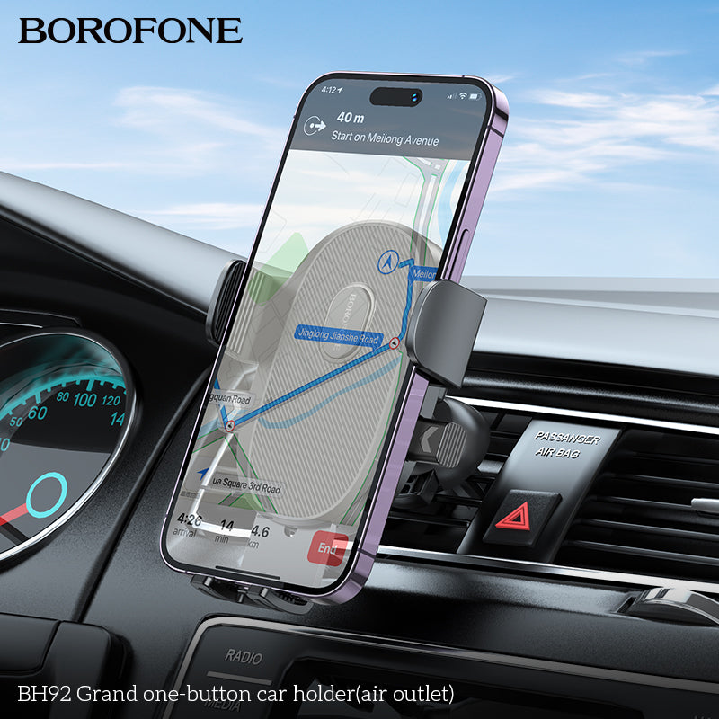 BOROFONE BH92 Grand One-Button Car Phone Holder (Air Outlet)