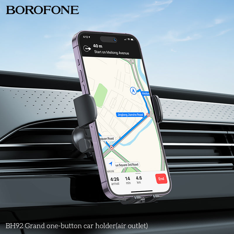 BOROFONE BH92 Grand One-Button Car Phone Holder (Air Outlet)