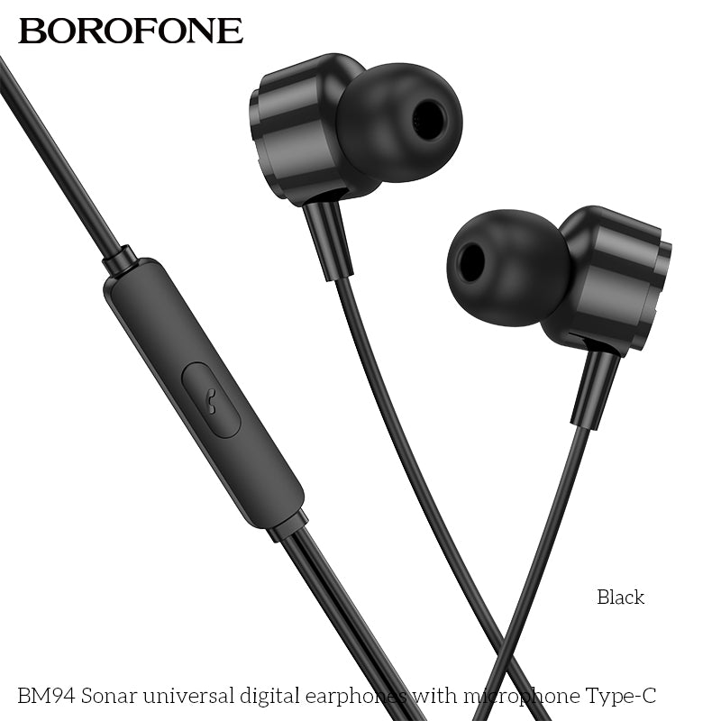 BOROFONE BM94 Type-C Sonar Universal Digital Earphones with Microphone