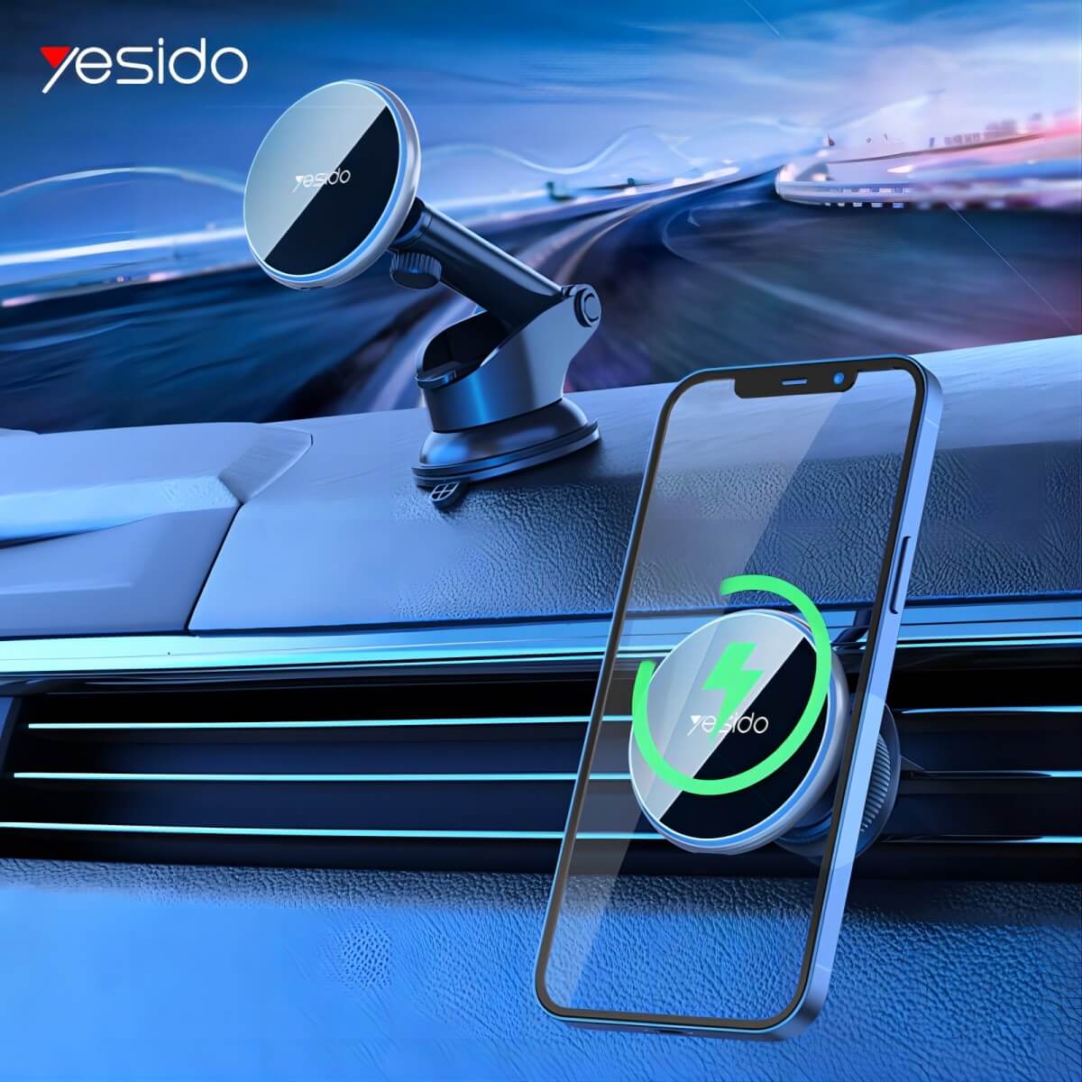YESIDO C132 MagSafe Wireless Charger Car Mount | Hugmie