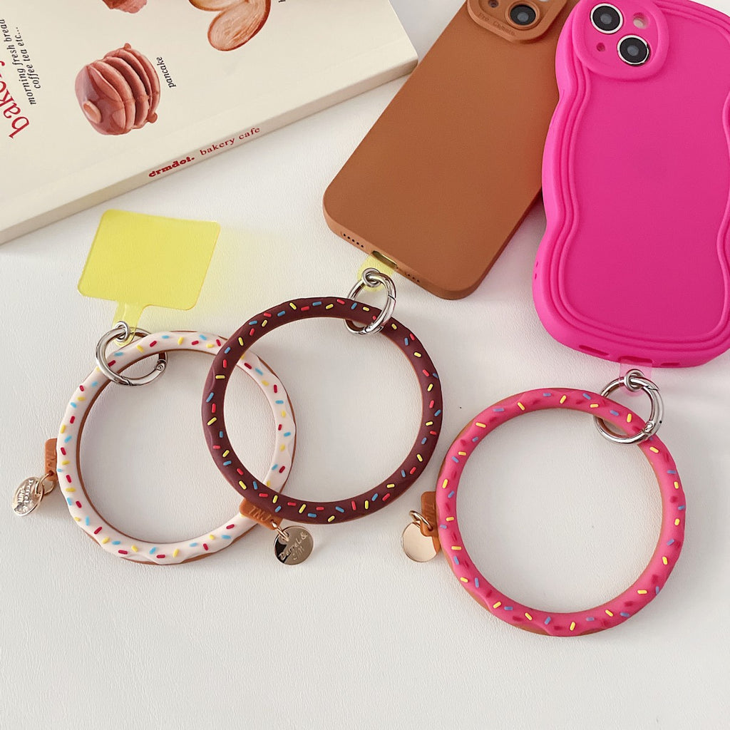 Cute Donut Universal Silicone Phone Wrist Lanyard - Hugmie