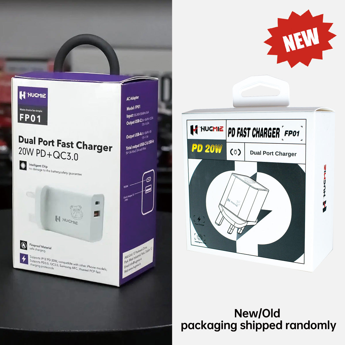 Hugmie Hugmie FP-02C 20W PD Fast Charger with 1M Type C Cable