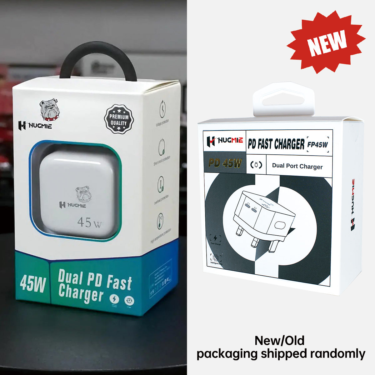 Hugmie® Dual PD 45W Fast Charger | JODB-PD45WC2