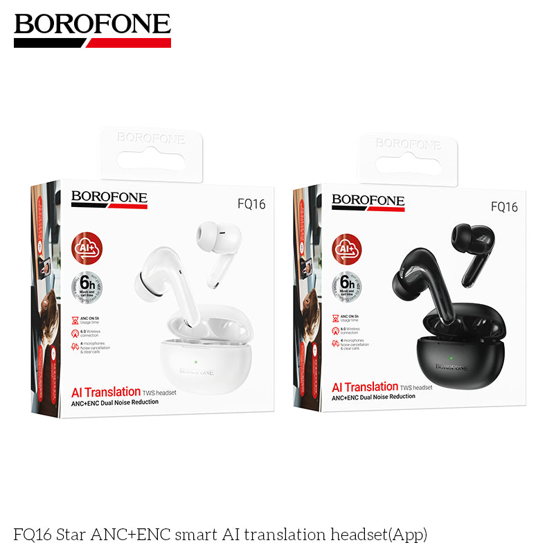 BOROFONE FQ16 Star ANC+ENC Smart AI Translation Headset