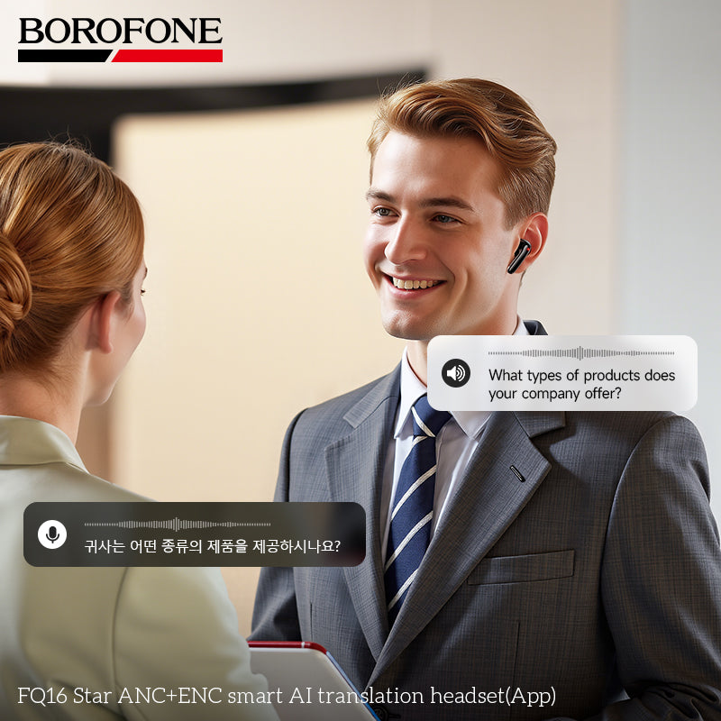 BOROFONE FQ16 Star ANC+ENC Smart AI Translation Headset