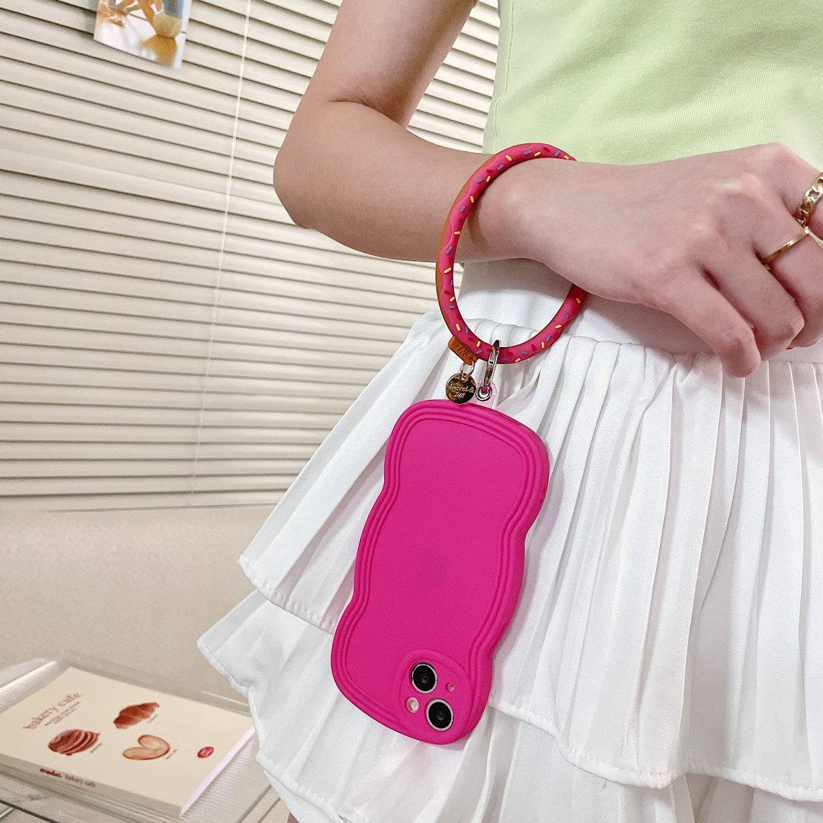 Cute Donut Universal Silicone Phone Wrist Lanyard - Hugmie