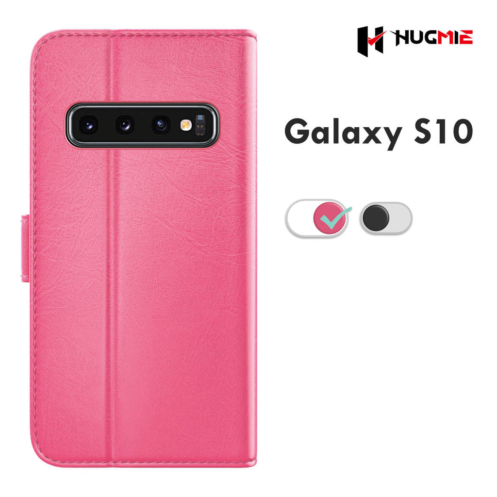 Samsung Galaxy S10 Classic Series Folio (Black/Hotpink) - Hugmie