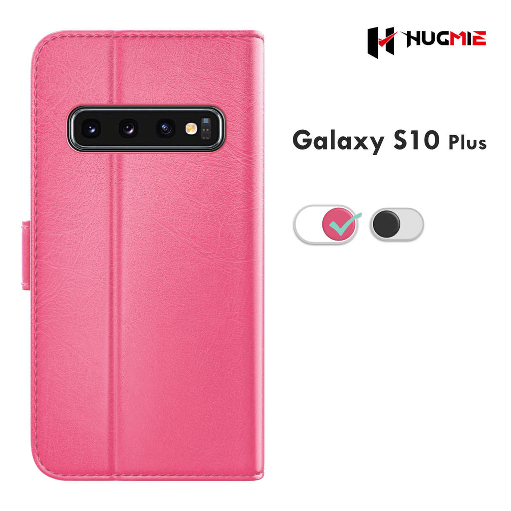 Samsung Galaxy S10 Plus Classic Series Folio (Black/Hotpink) - Hugmie