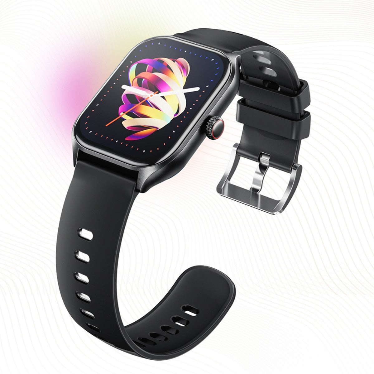 AWEI H21 Smart Watch in sleek black design featuring a vivid HD screen and ergonomic silicone strap for comfort and style.