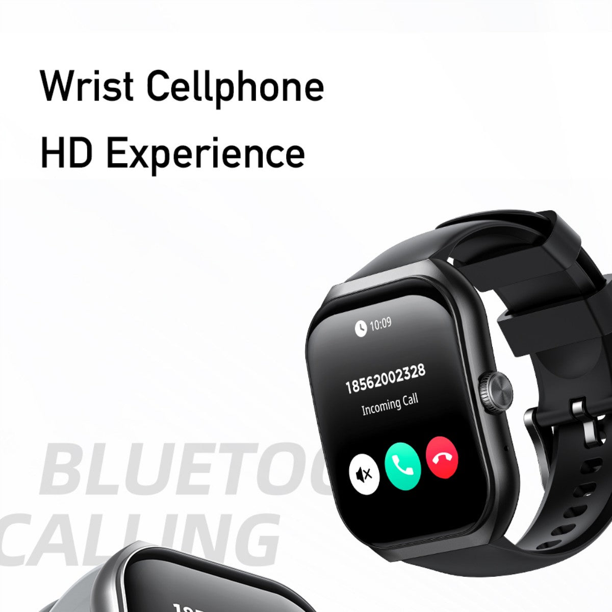 AWEI H46 Outdoor Smart Watch with Bluetooth calling feature, showing incoming call on HD screen for wrist cellphone experience.