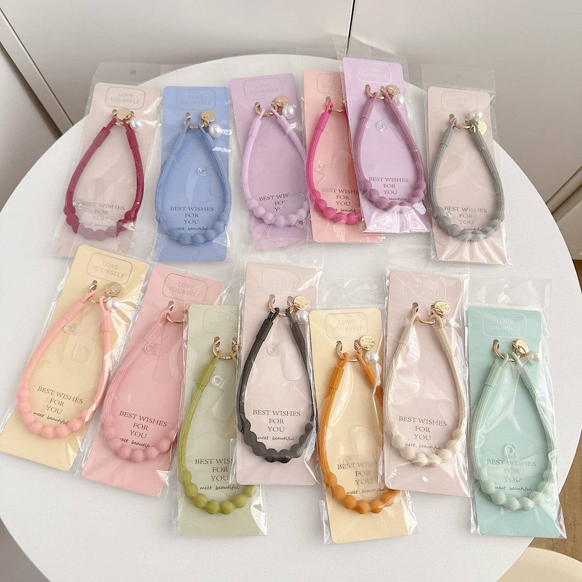 Silicone Beaded Universal Phone Wrist Lanyard - Hugmie