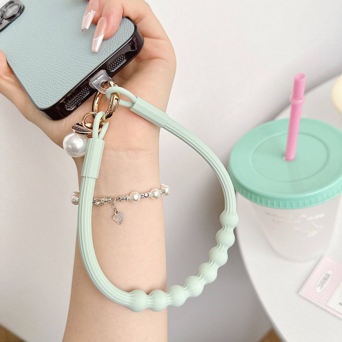 Silicone Beaded Universal Phone Wrist Lanyard - Hugmie
