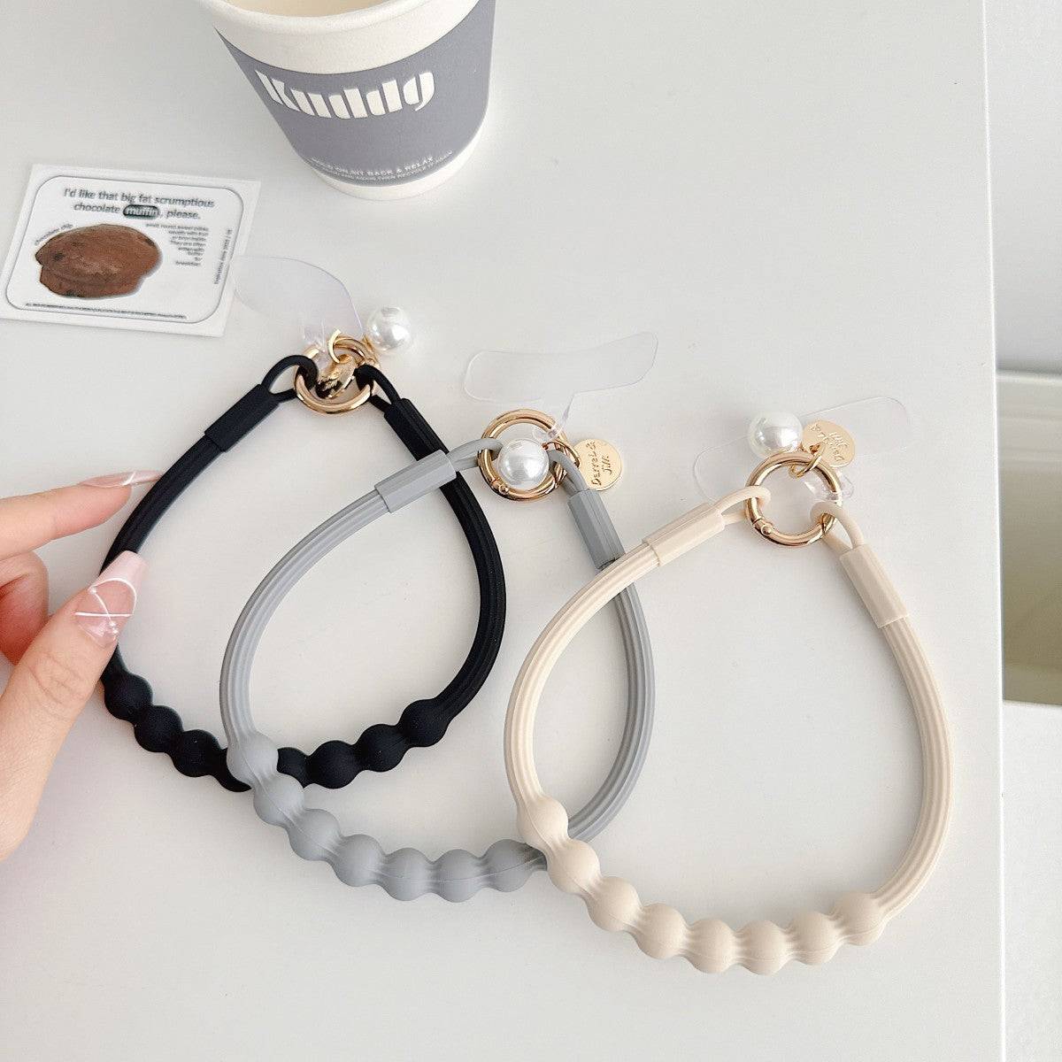 Silicone Beaded Universal Phone Wrist Lanyard - Hugmie