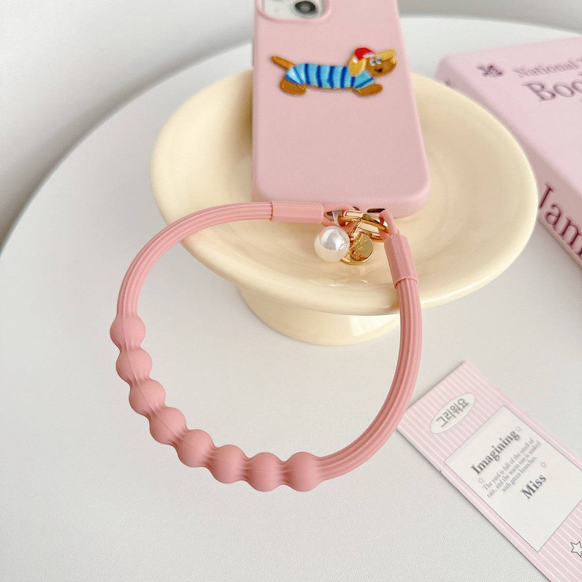 Silicone Beaded Universal Phone Wrist Lanyard - Hugmie