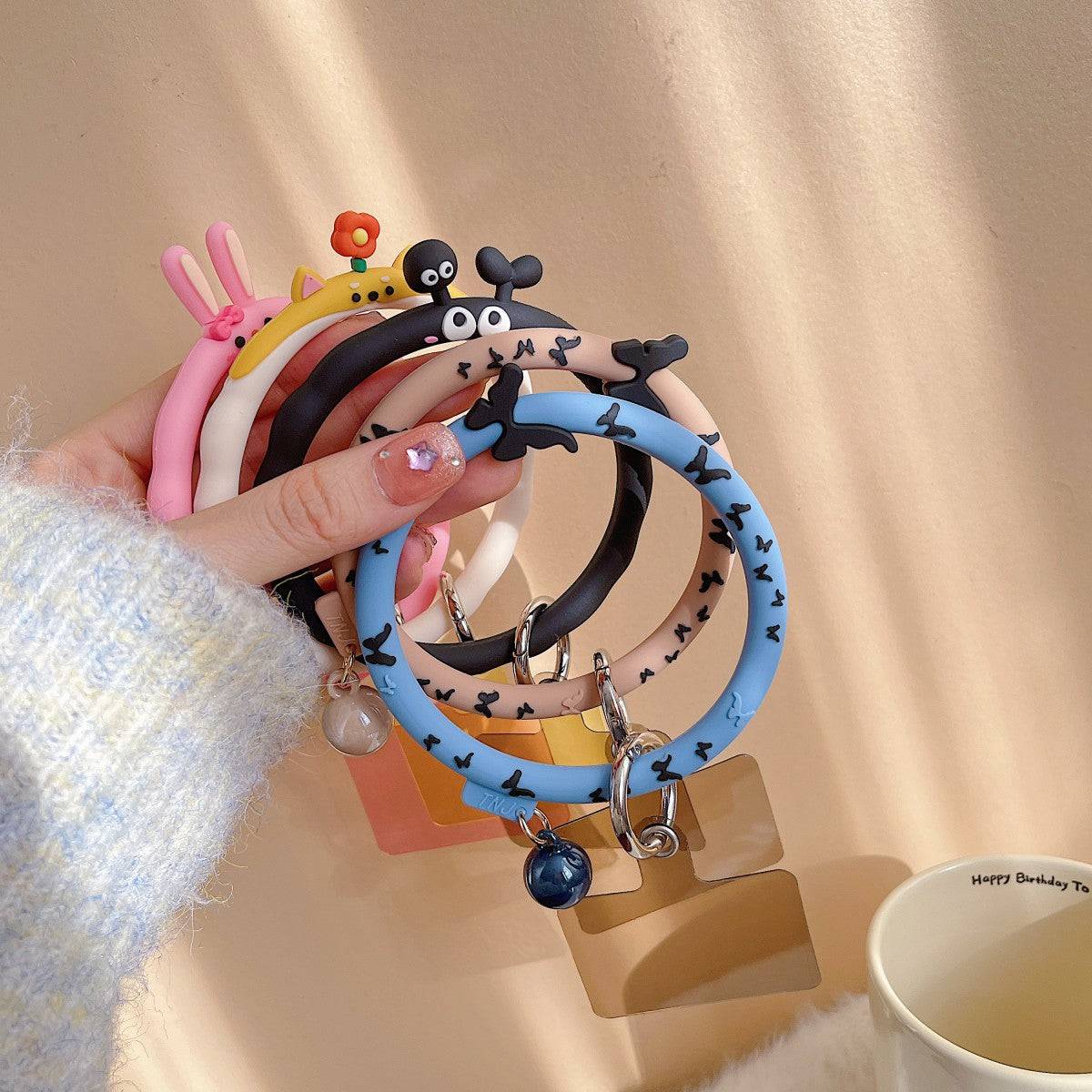 Cartoon Hoop Universal Silicone Phone Wrist Lanyard - Hugmie