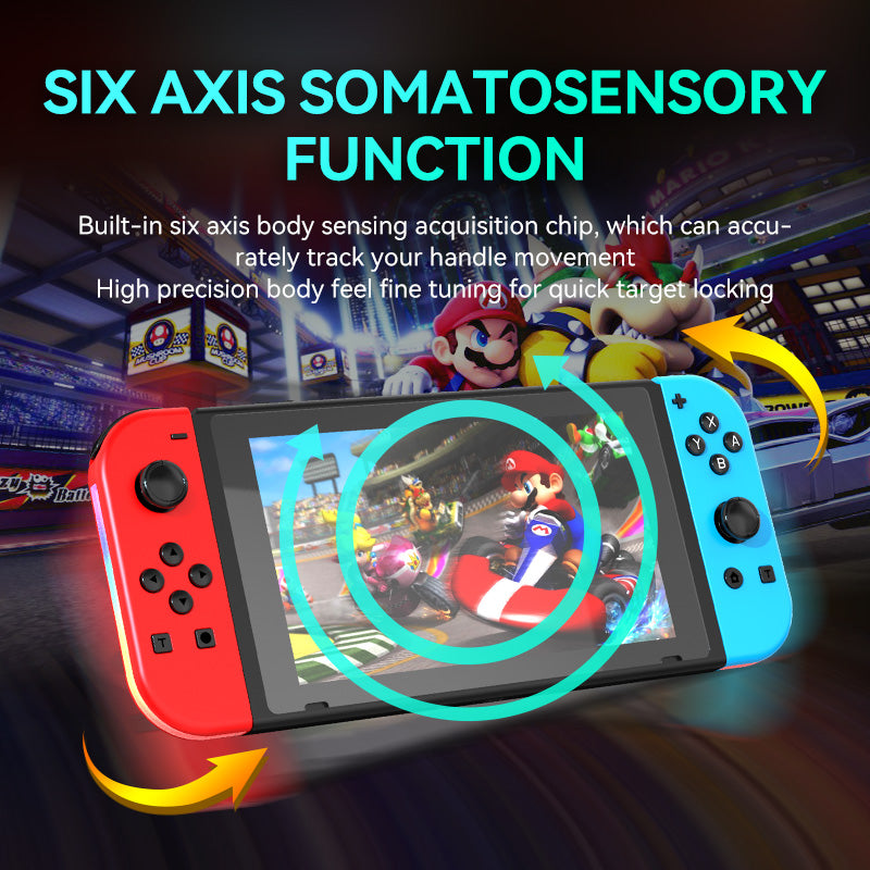 Six-axis gyroscope in JOY-02 Nintendo Switch Joy-Con Controller enables precise motion tracking for immersive gameplay.