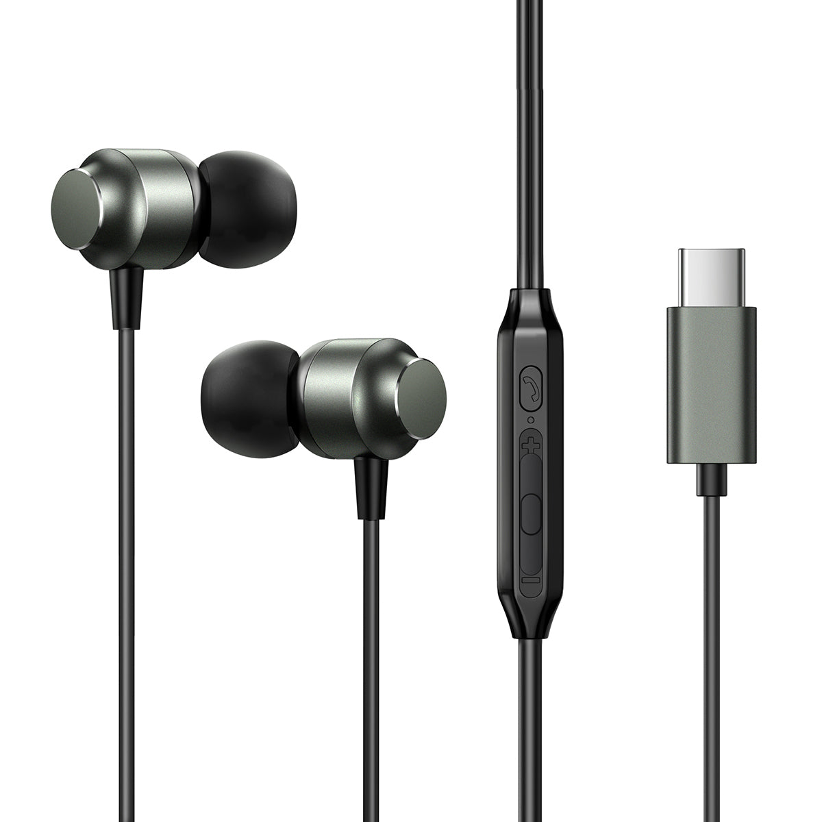 JOYROOM JR-EC06 Type-C In-Ear Wired Earbuds with ergonomic silicone tips and in-line control, ideal for high-quality audio on USB-C devices.