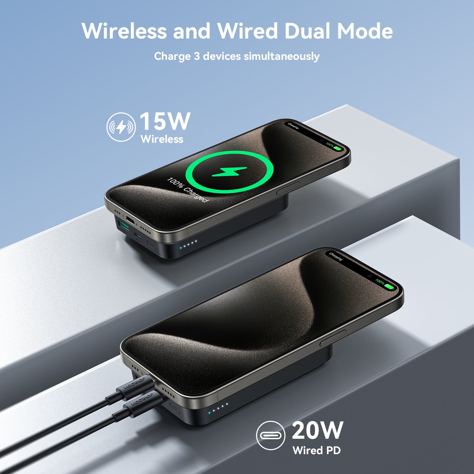 JOYROOM JR-W020 PD20W Magnetic Wireless Power Bank 10000mAh