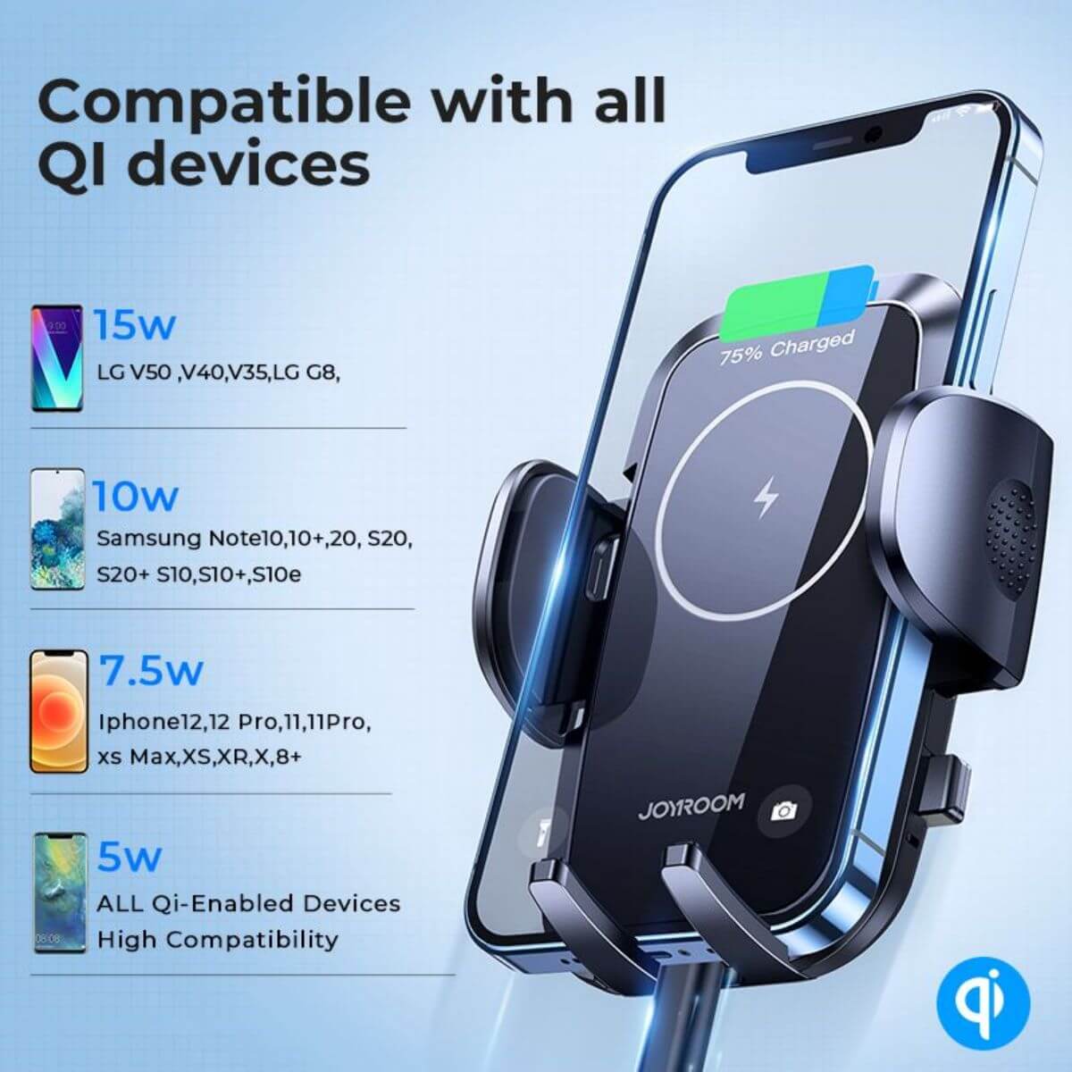 JOYROOM JR-ZS241 Wireless Car Charger Holder | Hugmie