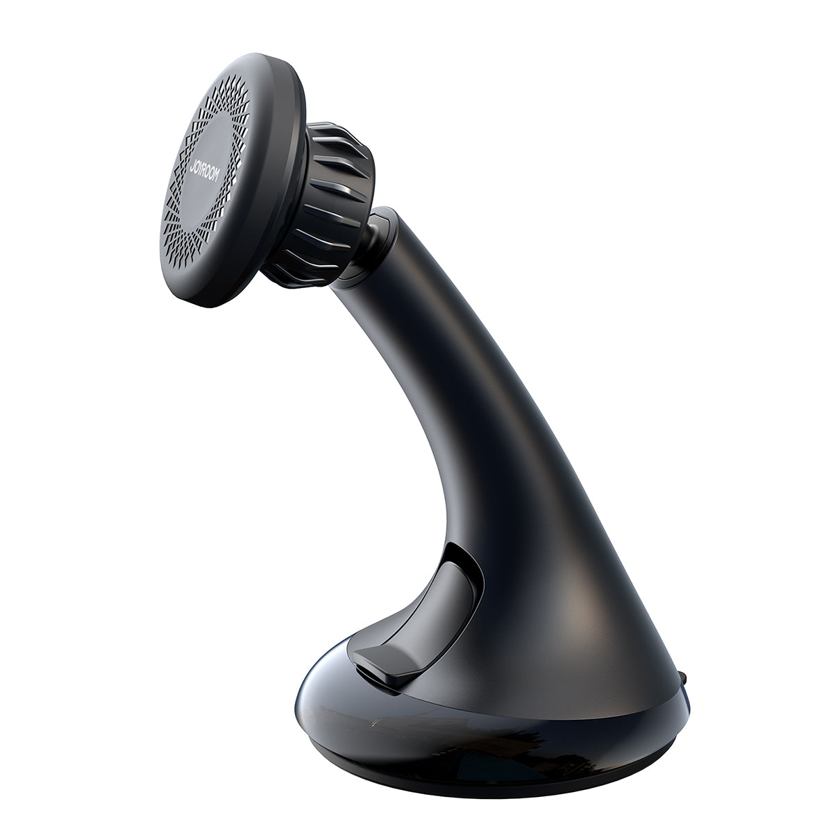 JOYROOM JR-ZS356 Magnetic Car Phone Holder with sleek black design and adjustable head for windshield or dashboard mounting.