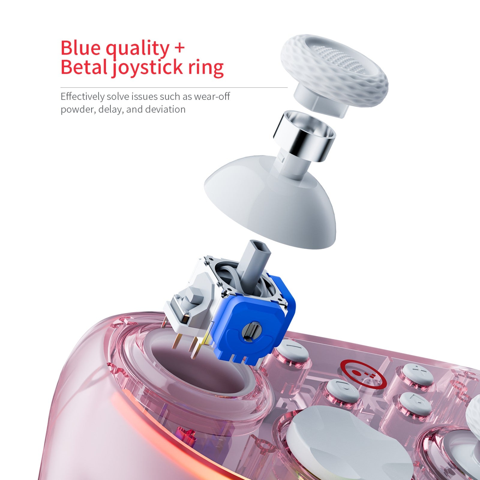 LinYuo KS55 Transparent Game Controller + Charging Dock