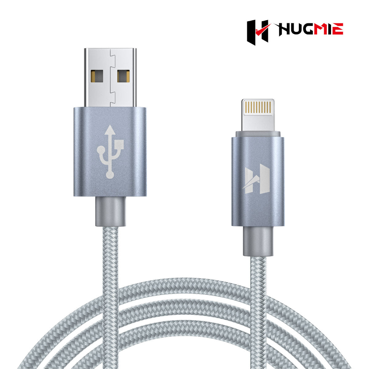 Hugmie USB A to Lightning Cable 1.2M Grey Color