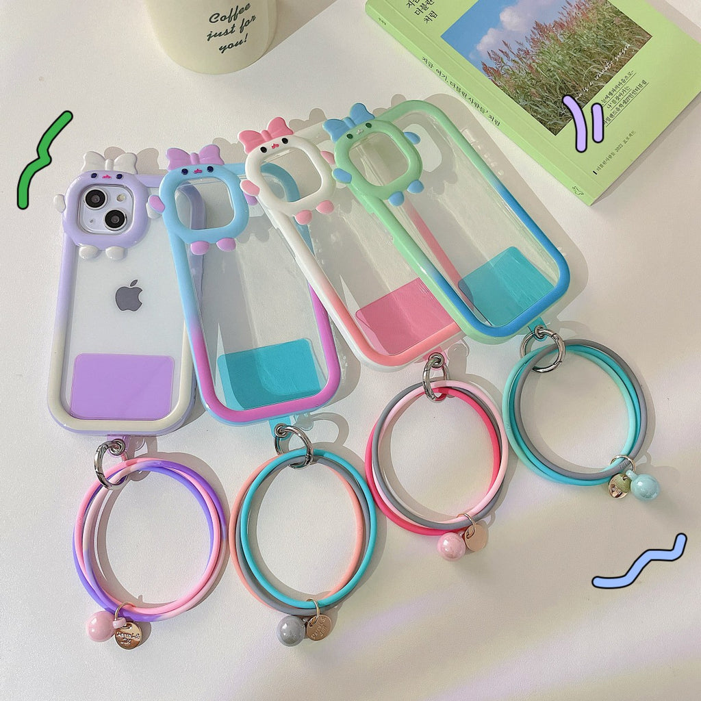 3 in 1 Universal Silicone Phone Wrist Lanyard With Bell - Hugmie